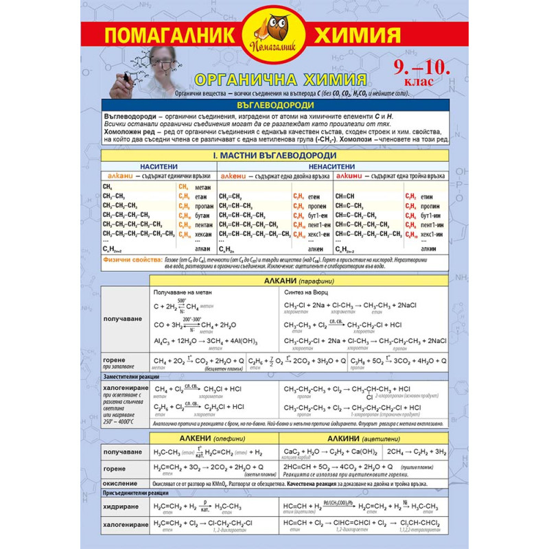 Органична химия 9. - 10. клас.